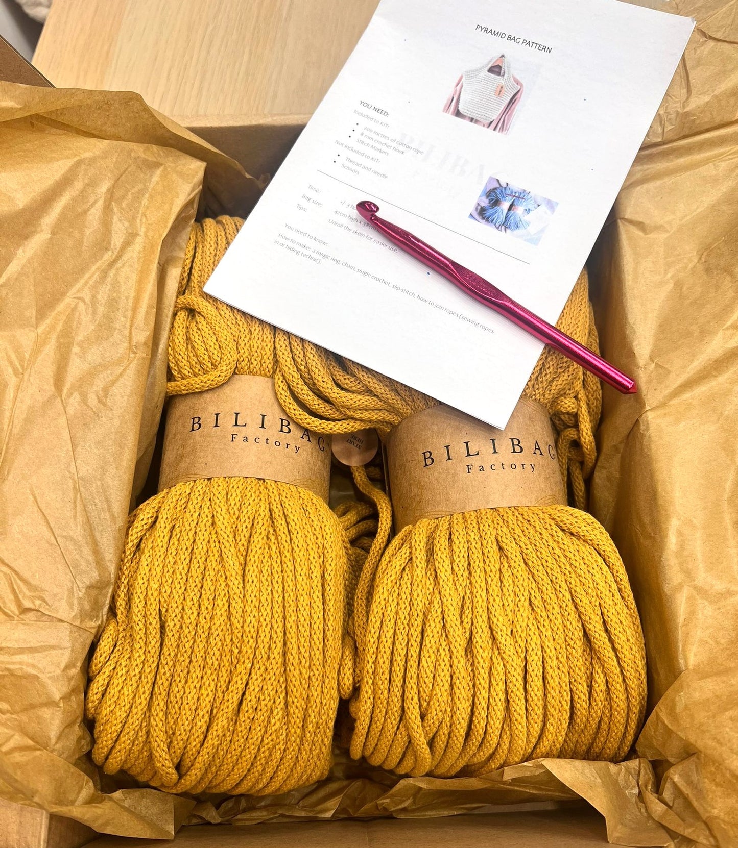 Bilibag, Crochet Bag Pyramid Bag Kit